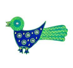 Handcrafted Folk Bird Wooden Fridge Magnet Kitchen Decor